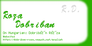 roza dobriban business card